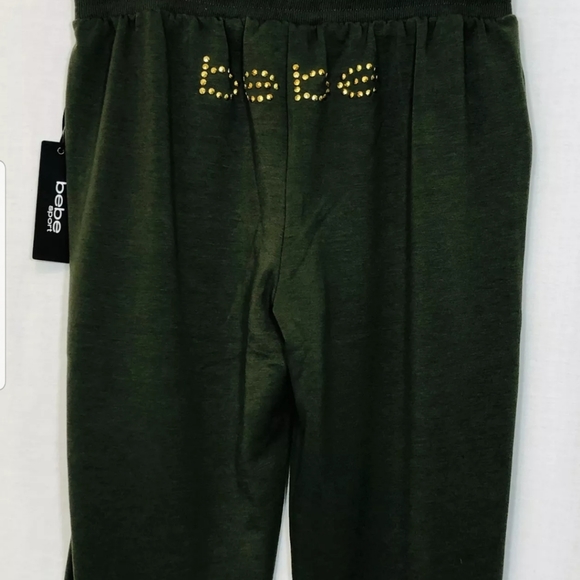 Bebe Sport Womens Logo Pants 1X Athletic Green - Picture 10 of 10